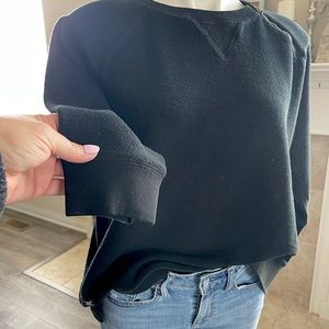 Lauren by Ralph Lauren black sweatshirt with zipper detail. Size 1X